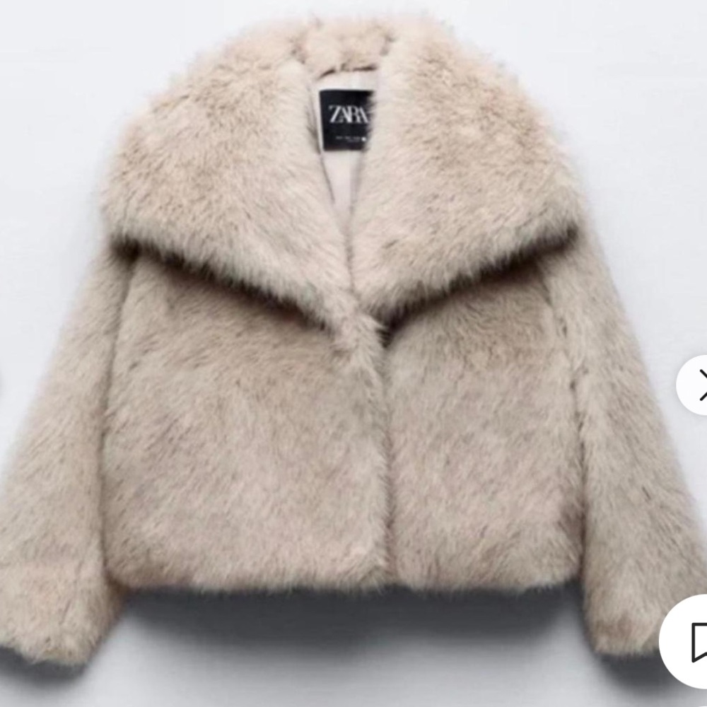 ZARA SHORT FAUX JACKET- CREAM